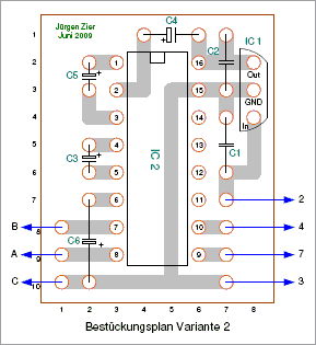 Bestückungsplan Datenkabel mit IC MAX 232