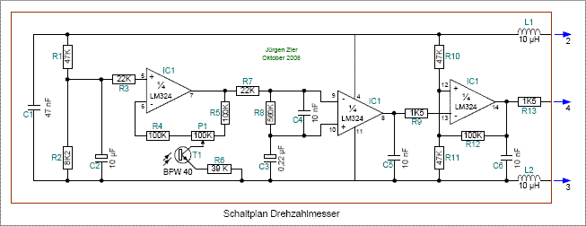 Schaltplan Drehzahlmesser